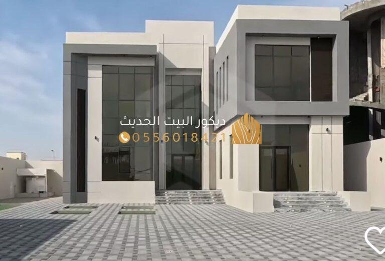 دهانات داخلية فاخرة لغرفة معيشة في فيلا بالرياض بألوان محايدة